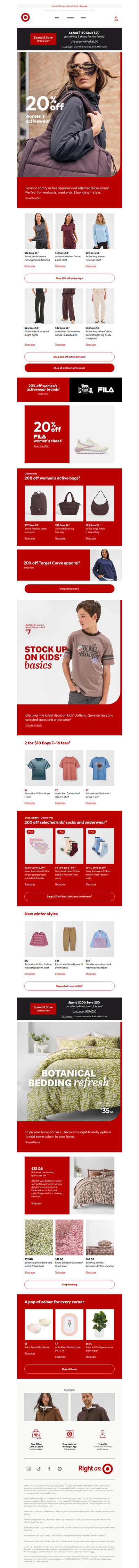 Get 20% Off Women’s Activewear, FILA shoes & more