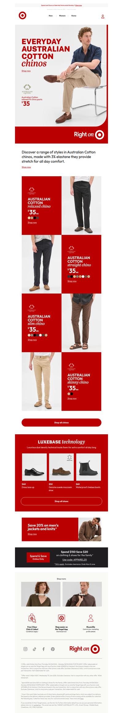 Outfit repeat in $35 Aussie cotton chinos
