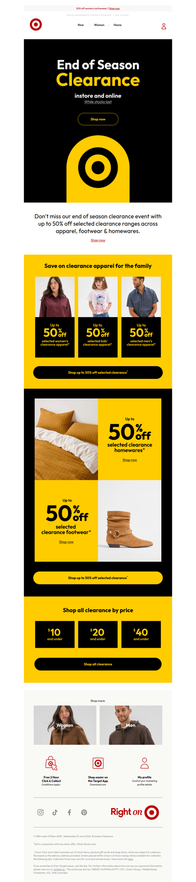 Up to 50% Off End of Season Clearance