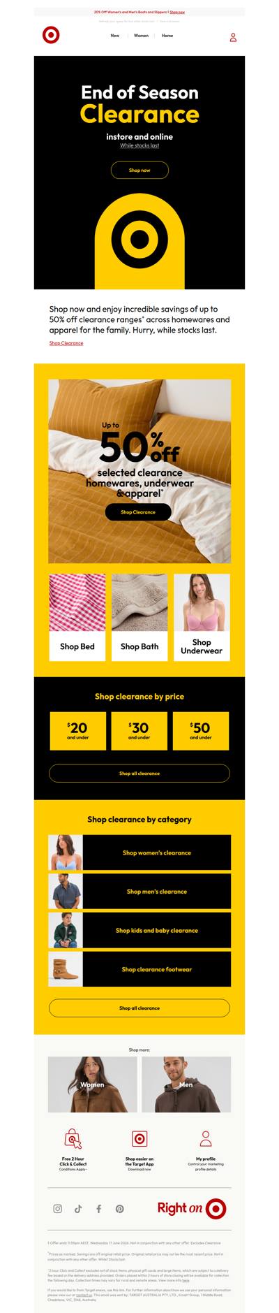 Up to 50% off clearance homewares