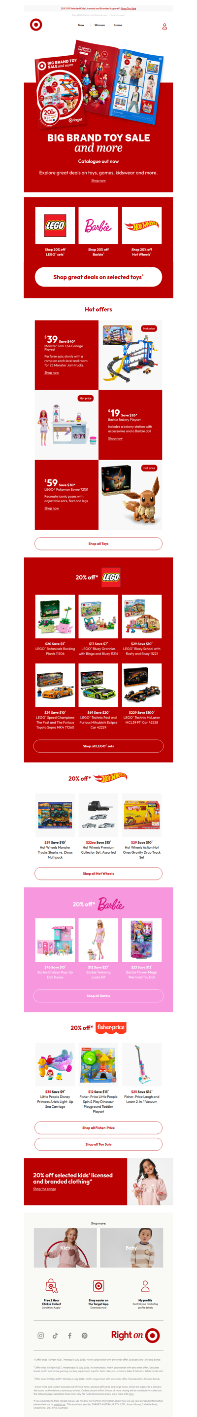 20% off selected Big Brand Toys now on