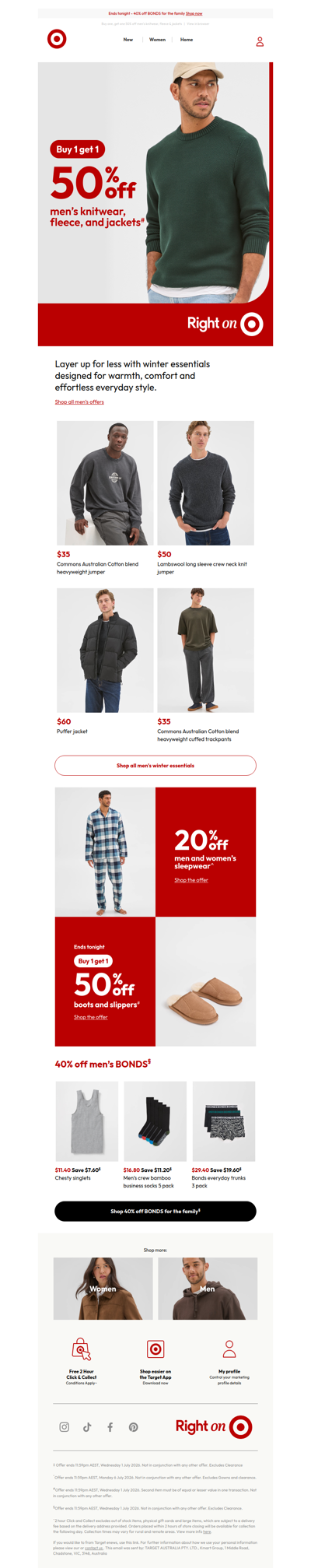 Save on winter layers for him