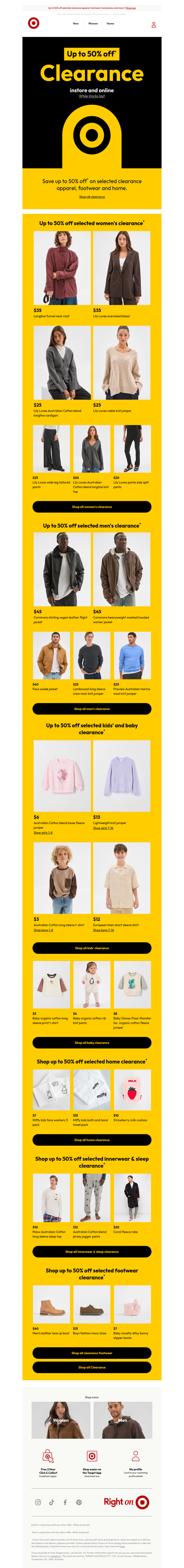 Clearance now on!