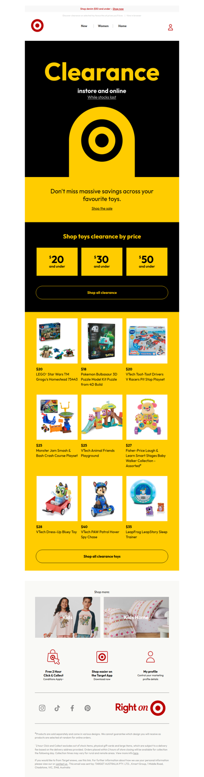 Toy End of Season Clearance