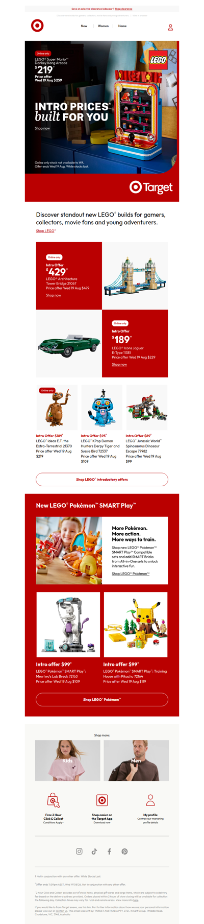 Introductory prices on selected LEGO®