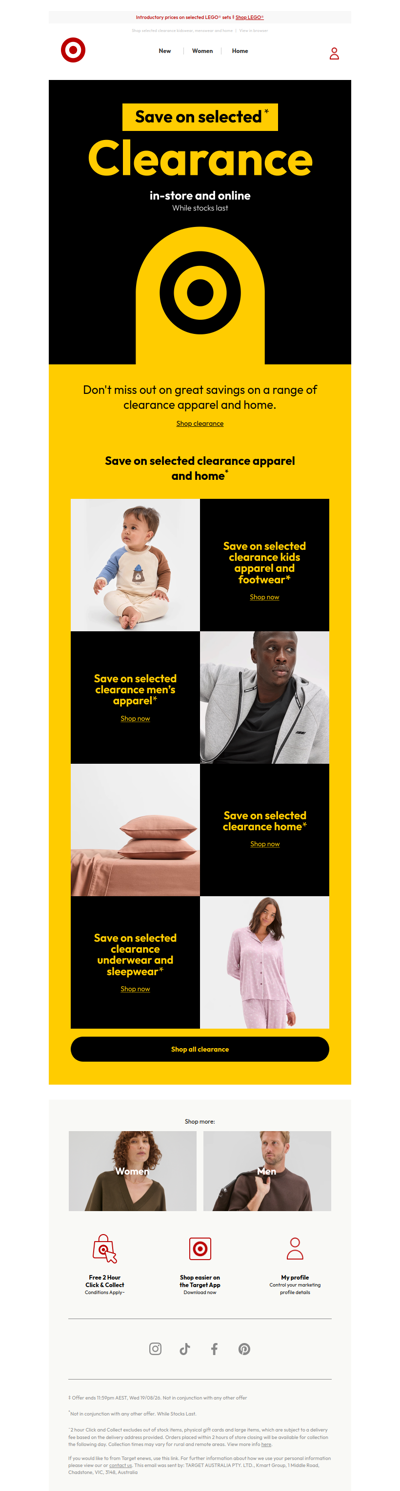 Save on selected clearance