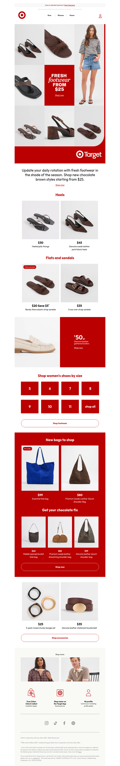 New footwear styles from $25