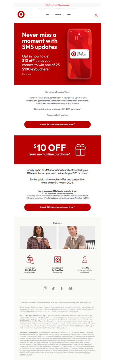 Check out your $10 eVoucher offer