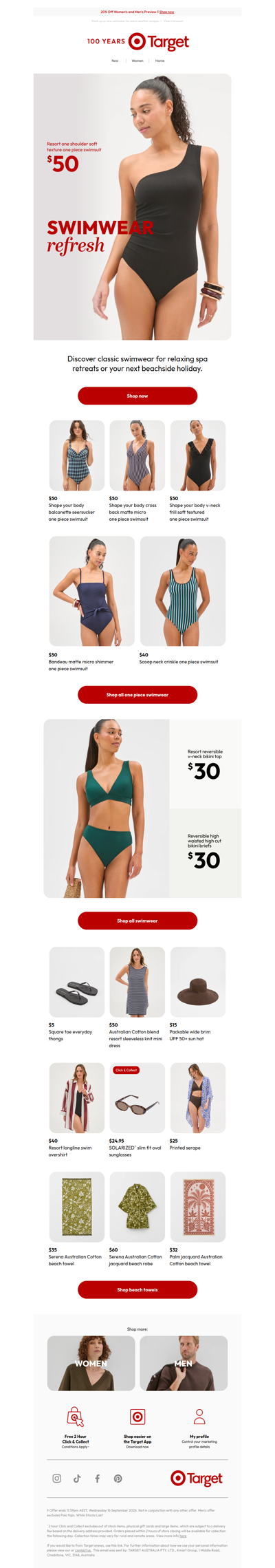 Supportive one-piece swimsuits | $50