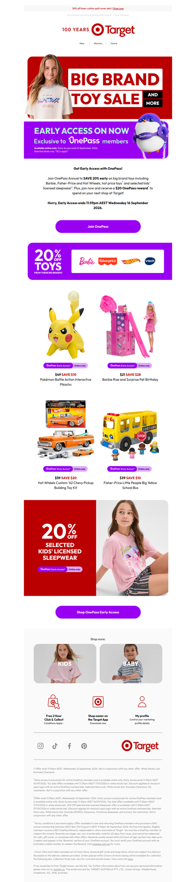 Early Access to Big Brand Toy Sale