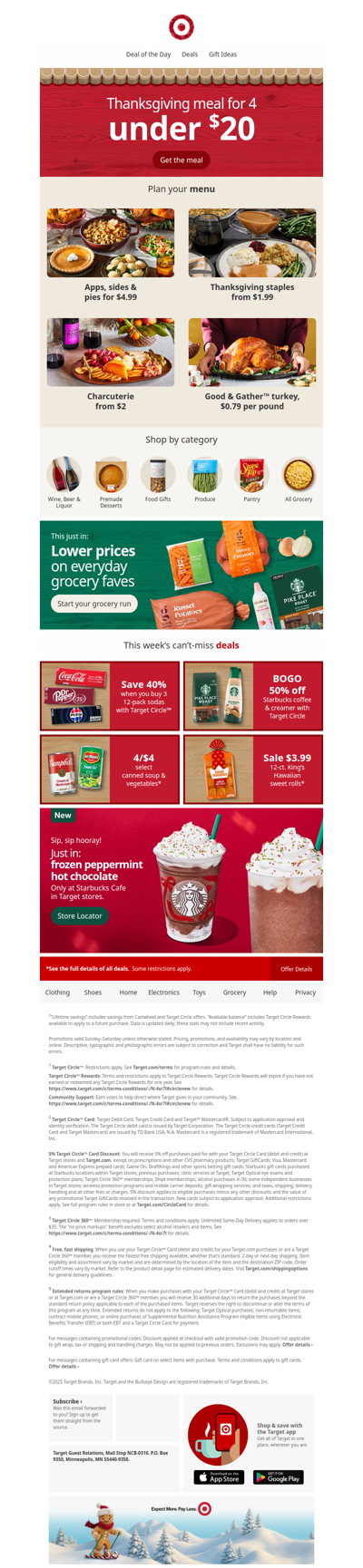 Thanksgiving meal under $20 🦃