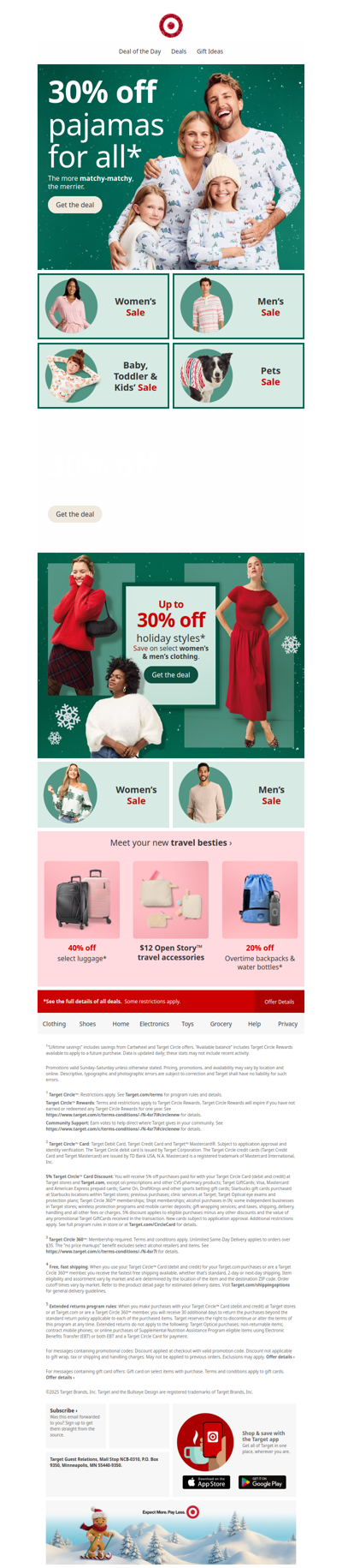 30% off pajamas for all, all week long 💤🎁