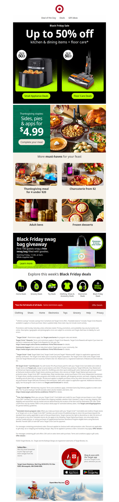 Up to 50% off kitchen & dining items + floor care.