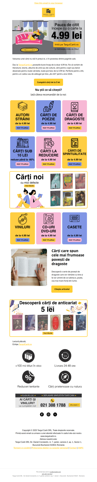 Mii de titluri sub 5 lei așteaptă să fie răsfoite 📚