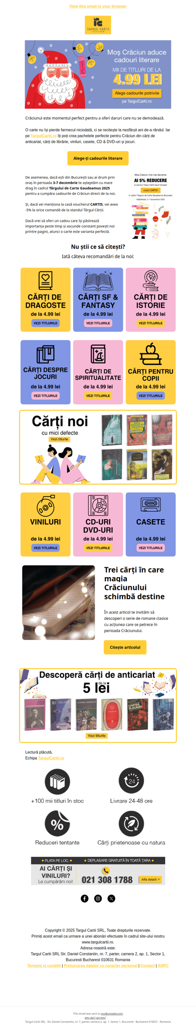 🎅 Prețuri magice la mii de titluri 🎄