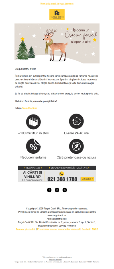 Îți dorim un Crăciun fericit și mult spor la citit!🎄