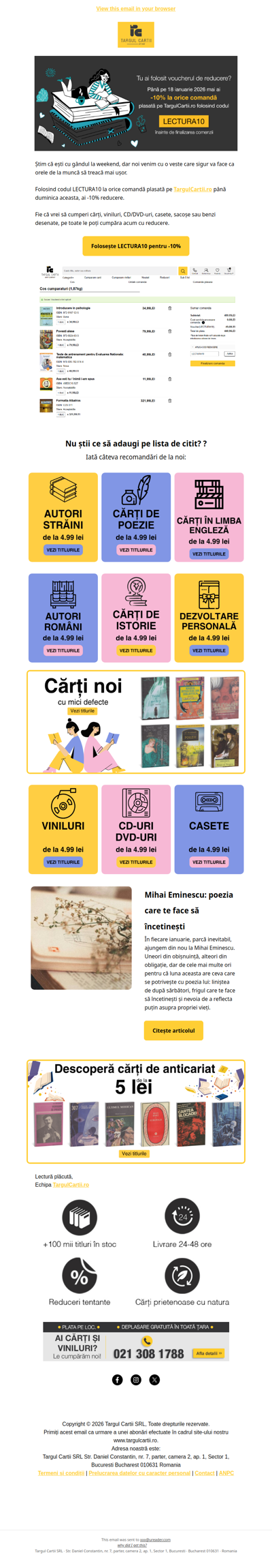 Ultimele zile cu -10% la tot 📖🎁