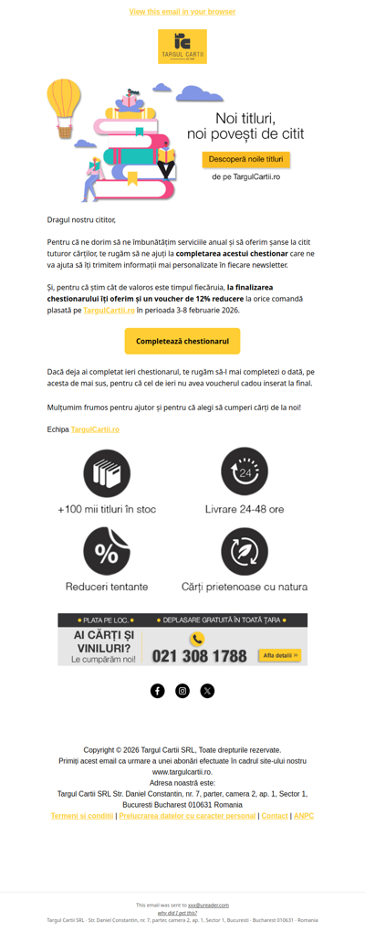 Tu completezi chestionarul, noi îți oferim cadou 🎁