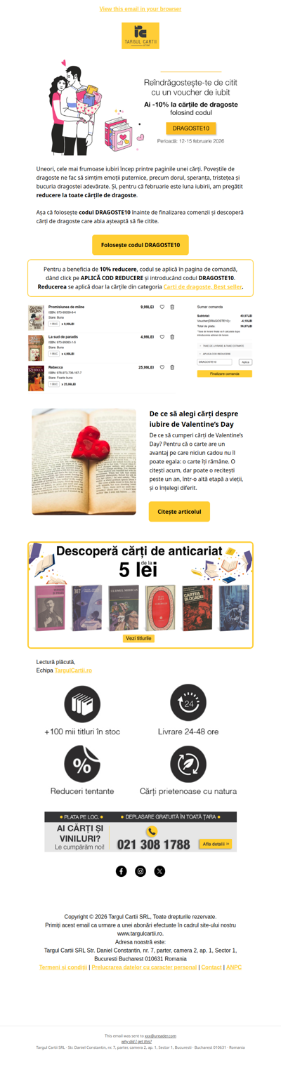 Dragostea e la REDUCERE pe TargulCartii.ro❤️