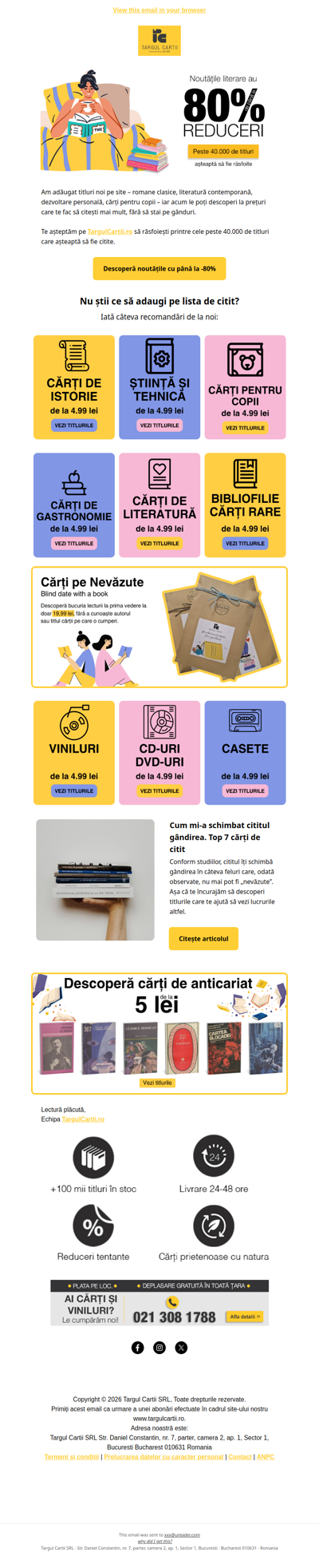 Noutăți literare cu până la -80%. Descoperă REDUCERILE 📖