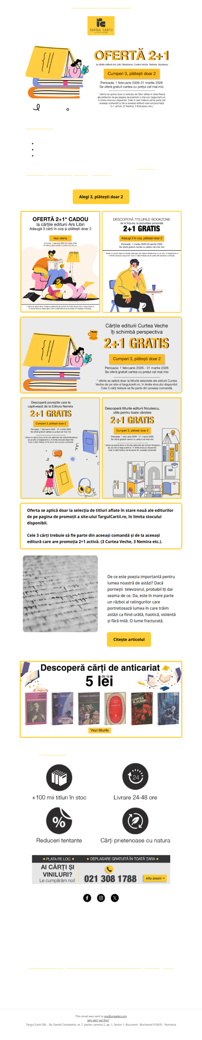 Cadoul tău de lectură e aici: Alege 3, plătește 2🎁