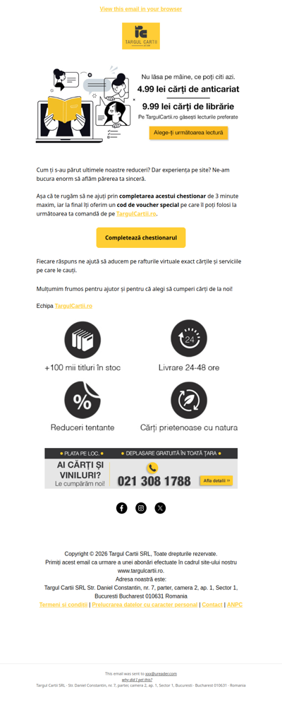 Dasd , spune-ne părerea ta și primești un voucher cadou 📖