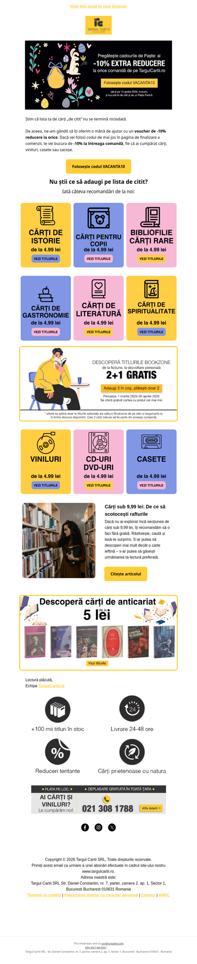 Cumpără lecturile preferate cu -10% CADOU 🎁