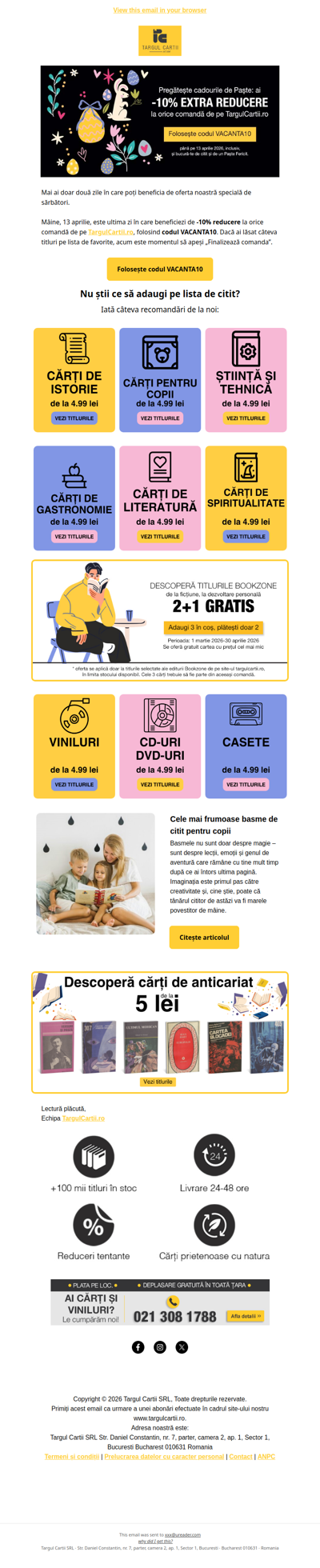 ULTIMA ȘANSĂ: Voucherul expiră pe 13 aprilie ⏳