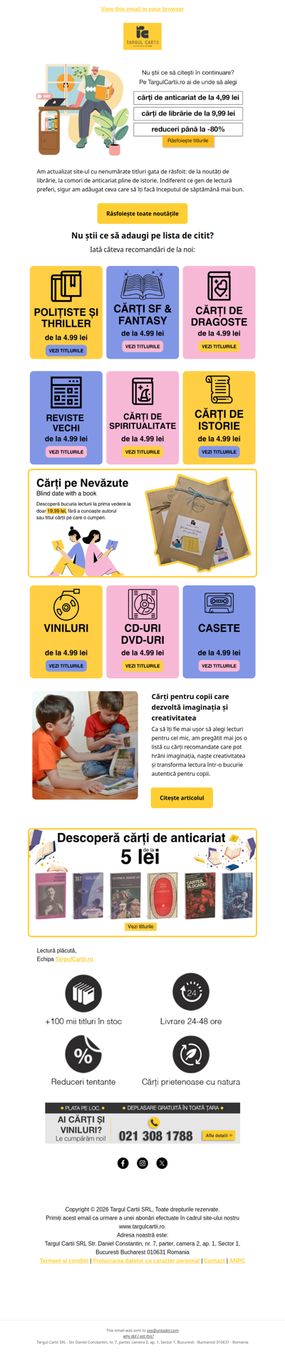 Tocmai au sosit: Noutăți de librărie și anticariat☀️