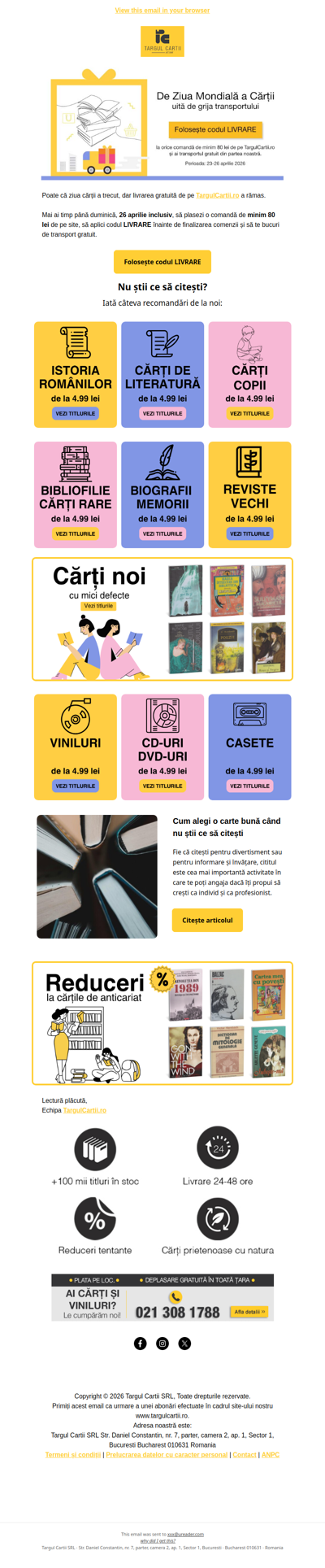 Încă mai ai timp: LIVRARE GRATUITĂ la orice comandă peste 80 lei🚚