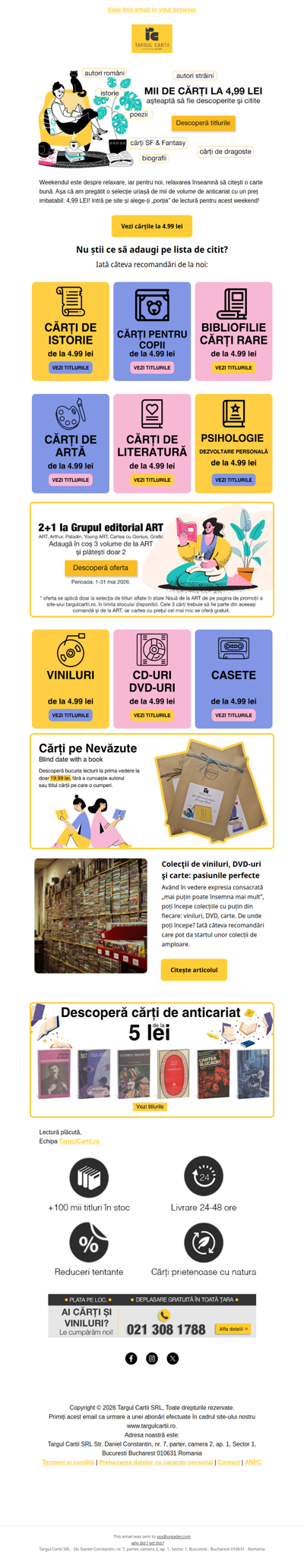 Planul tău pentru weekend: Mii de cărți la 4,99 LEI📚