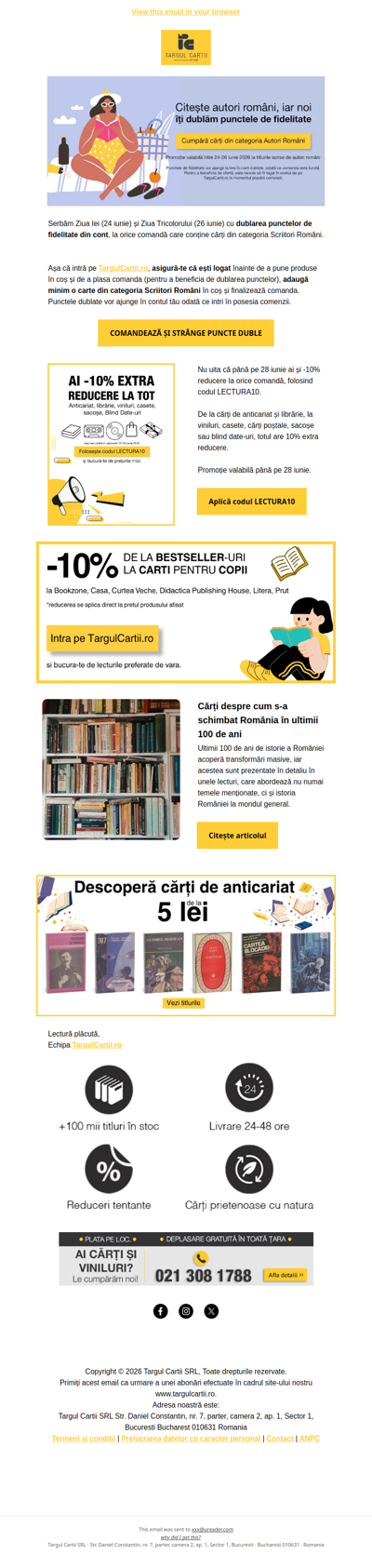 Îți DUBLĂM punctele de fidelitate la Autorii Români 🎉