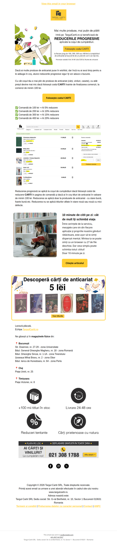 Mai sunt câteva ore în care noi REDUCEM prețul comenzii 🎉