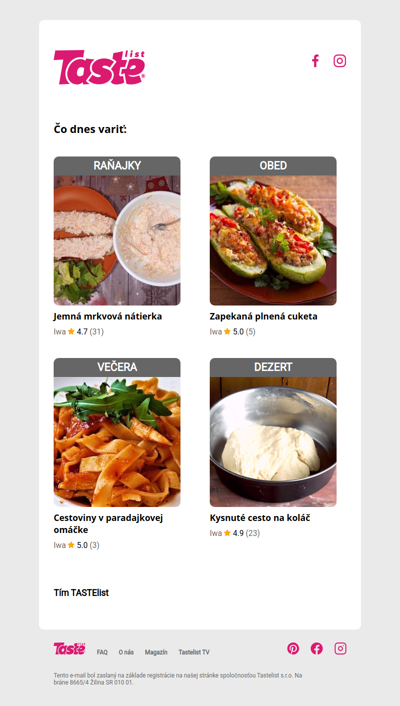 Pripravuješ dookola tie isté jedlá?