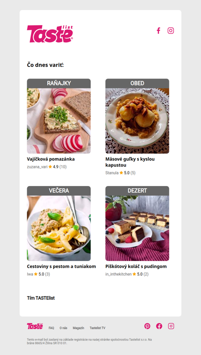 Pripravuješ dookola tie isté jedlá?