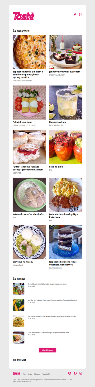 Dobré jedlo je zárukou dobrej nálady