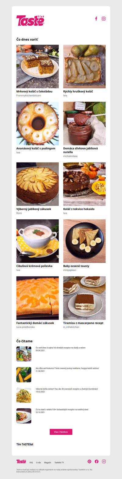 Dobré jedlo je zárukou dobrej nálady