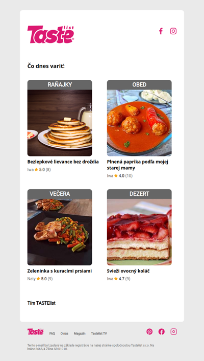 Dochádzajú ti nápady, čo variť dnes či zajtra?