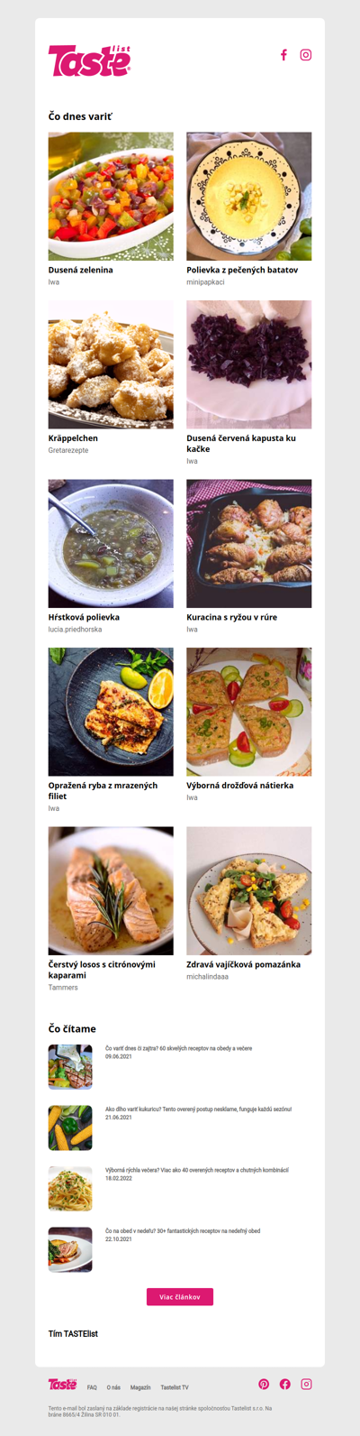 Dobré jedlo je zárukou dobrej nálady