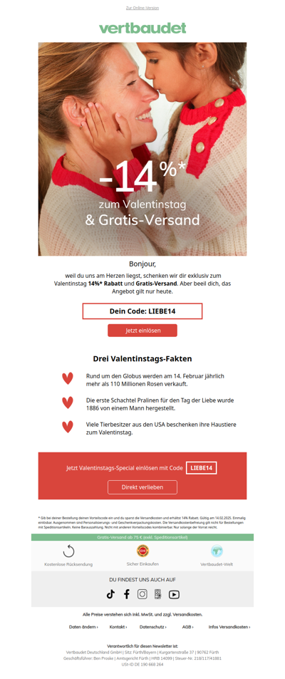 Exklusiv heute: -14% & Gratis-Versand 💝