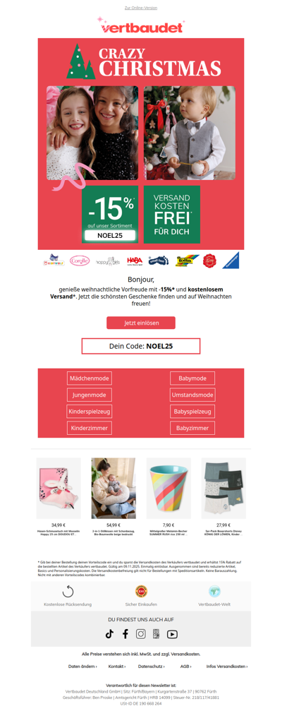 -15% auf alles & Gratis-Versand ✨