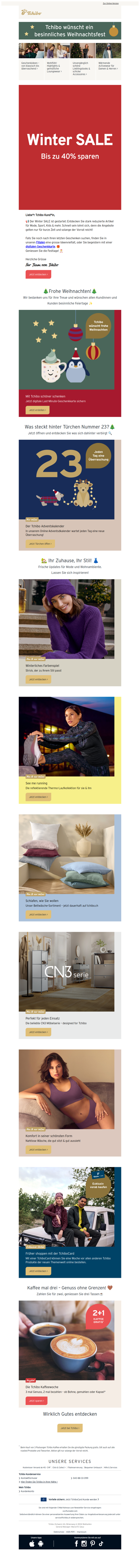 Tchibo wünscht Frohe Weihnachten 🎅🎀