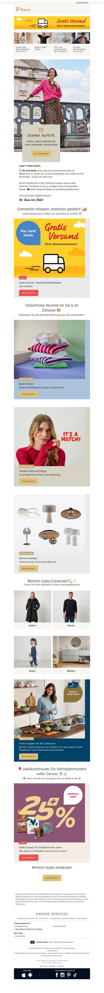 Nur noch heute: Gratisversand für Ihre Wunschliste! ⏰