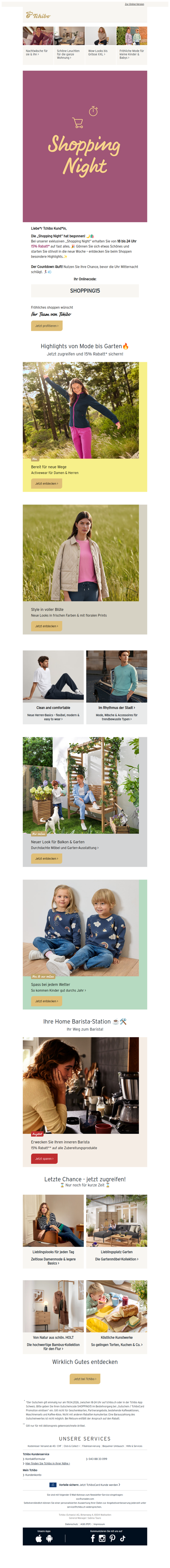 15% Rabatt* - Shopping Night startet 🌙🛍️