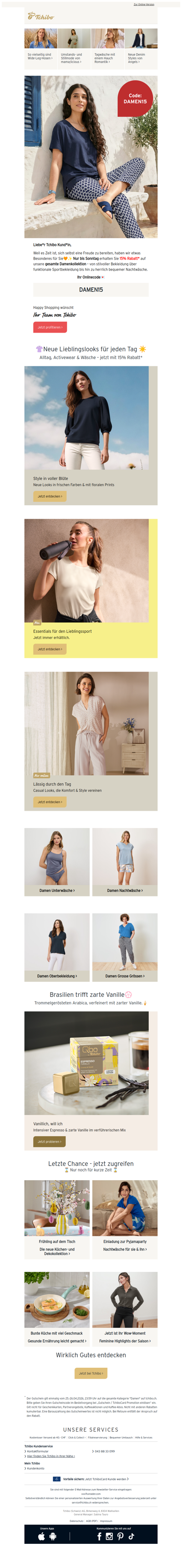 15% auf alles* für Damen 🧡👗