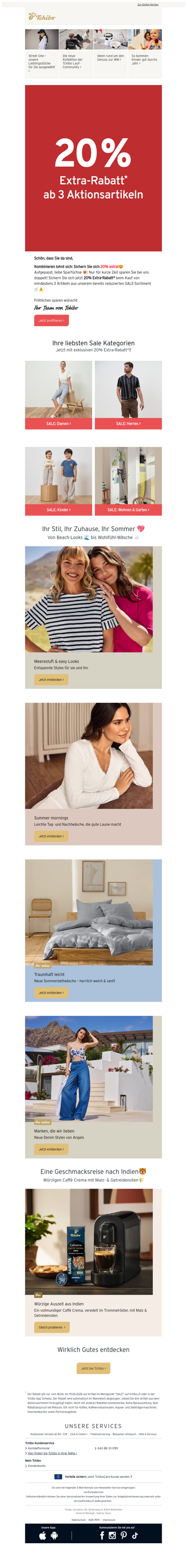 20% Extra-Rabatt* auf den SALE!🔥