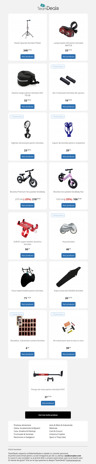 Accesorii pentru biciclete