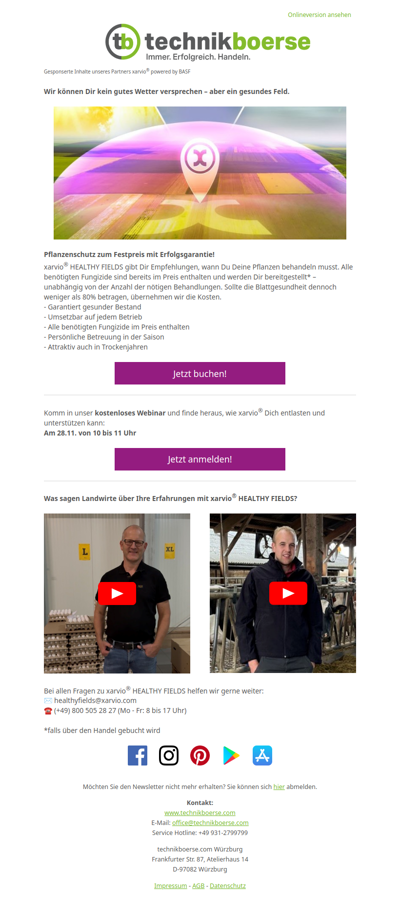 Gesundes Getreide – garantiert! Mit xarvio® HEALTHY FIELDS