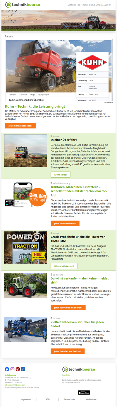Robuste Kuhn Technik für Deinen Betrieb
