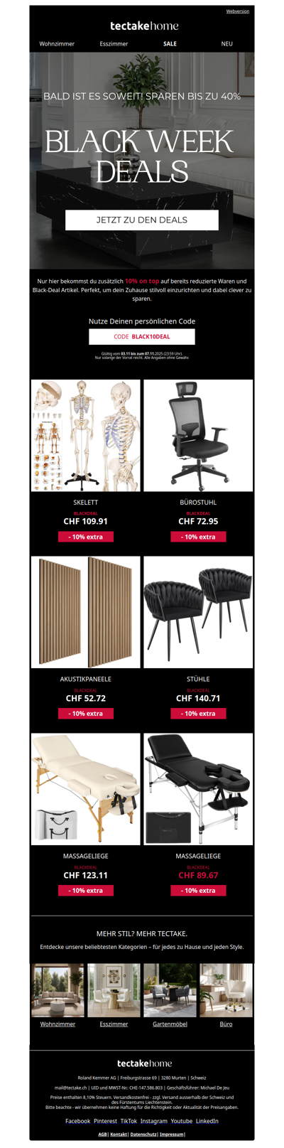 Unsere Black Week ist da 🖤 Entdecke den ersten Top-Deal!